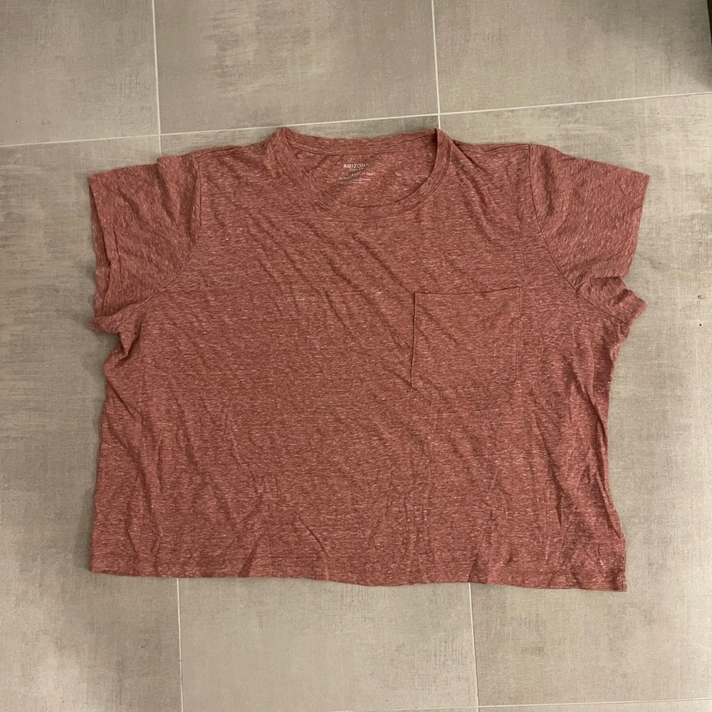 Arizona Jean Company Women's Pink Short Sleeve Tee